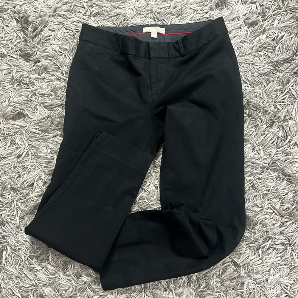 Women's size 6 Banana Republic Black SLOAN straight leg dress pants